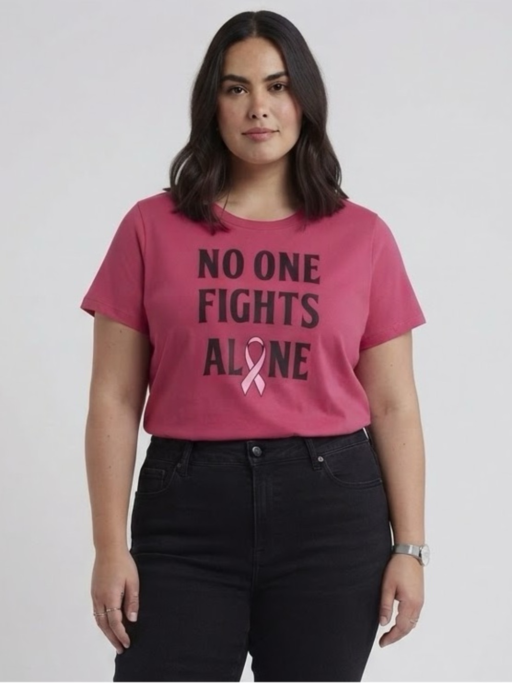 Torrid BCA No One Fights Alone Signature Jersey Crew Tee Size L N…
